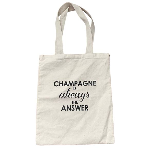 Unknown Handbags - Champagne is Always the Answer canvas tote bag